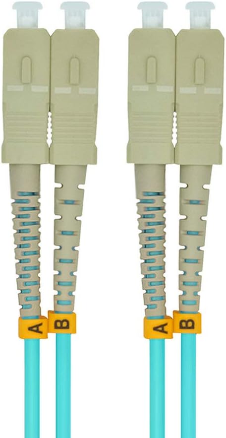 Jeirdus 50Meters 160ft SC to SC Duplex 50/125 10G OM3 Multi-Mode Fiber Optic - Image 2