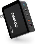 GOOLOO 100W USB C Charger Block, 4-Port Foldable Compact Fast Wall Charger by GOOLOO