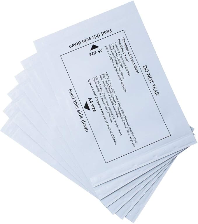 laffeya Paper Shredder Sharpening & Lubricant Sheets & Shredder Cleaning Sheets - Image 5