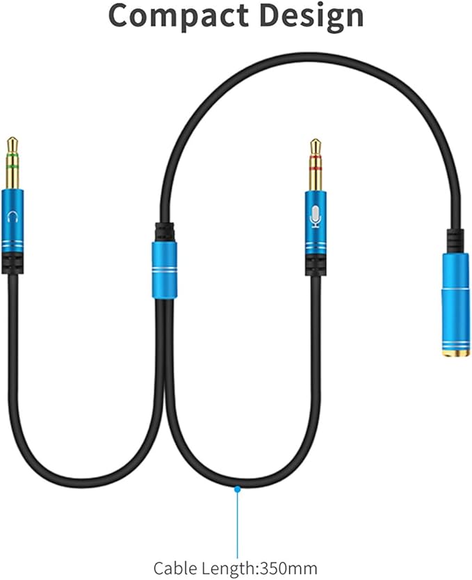 CANFON Headphone Splitter for Computer 3.5mm Female to 2 Dual 3.5mm Male - Image 4