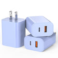 iPhone 16/15 Charger, USB C Dual Port QC + PD Wall Charger Block by DelTucci