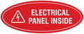 Signs ByLITA Oval Electrical Panel Inside Sign by SignsByLITA