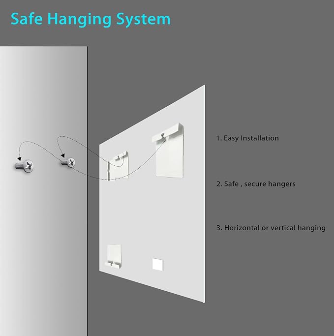 Frameless Beveled Edge Bathroom Mirror 24x32 Inch Rectangle Beveled Mirror Wall - Image 7