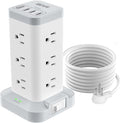 BEVA Power Strip Tower with USB Ports, 6.5 FT Surge Protector Power Tower by BEVA