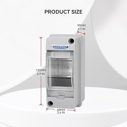 MOLLOM 2 Way Circuit Breaker MCB Distribution Protection Box - Image 2