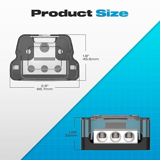Distribution Block Car Audio, Malictele 3 Way Power Distribution Block 1 x - Image 2