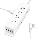 30W USB C Power Strip Surge Protector, 4 Side 12 Outlets Desk Power Strip by ANNQUAN