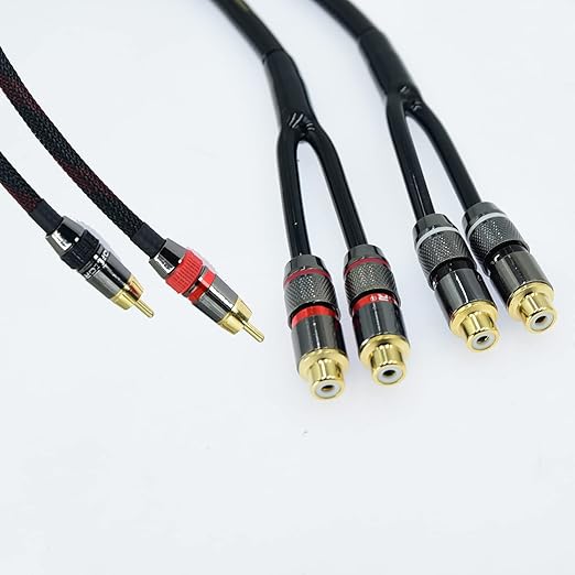 Arklove 10ft Shielded RCA Splitter Subwoofer Stereo Audio Video Cable 1 Male to - Image 3