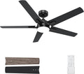 SODSEA Ceiling Fans with Lights, 52 Inch Black Ceiling Fan with Light and by SODSEA