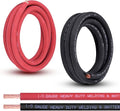 Shirbly 1/0 Gauge Battery Cable, 10FT Red + 10FT Black 1/0 AWG Pure Copper Wire by Shirbly