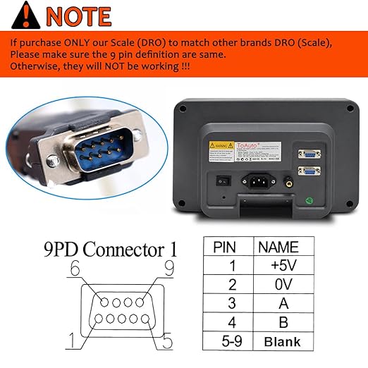 TOAUTO Digital Readout 2 Axis 3 Axis DRO Display Linear Scale 100~1000mm - Image 2