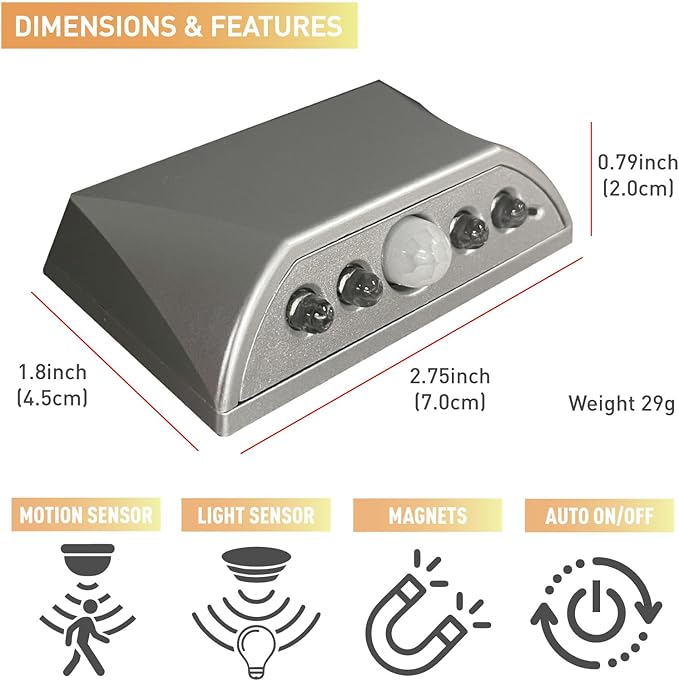 RADIXIUM Silver Motion Sensor Keyhole Light - Image 6