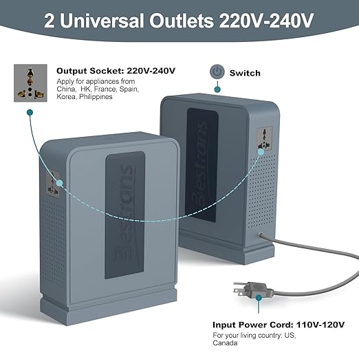 BESTRANS 3000W Step Up Transformer 110v to 220v Converter, Heavy Duty Voltage - Image 3