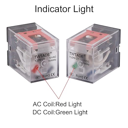 TWTADE/AC 24V Relay 10A Electromagnetic Power Coil Relay 8 Pins DPDT 2NO+2NC - Image 3