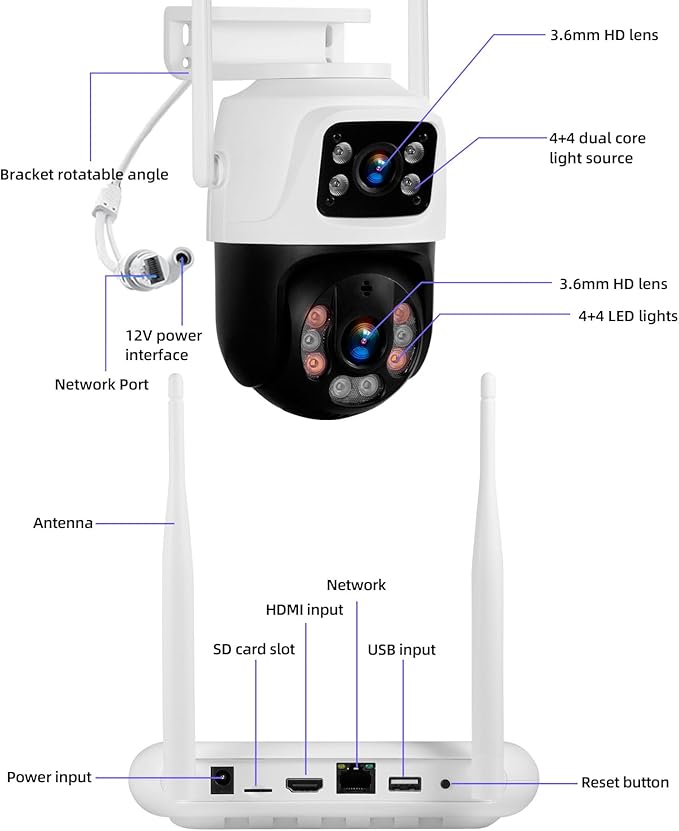 Fuers Wireless WiFi Security Camera System, 8CH HD NVR Kit, Night Vision - Image 9