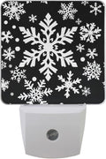 Pigsaly Led Night Light White Black Texture Christmas Snowflakes Night Light by Pigsaly