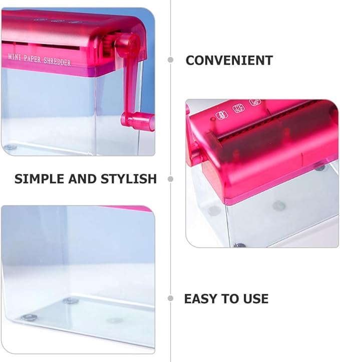 DEARMAMY Manual Paper Shredder for Home and Office, Mini Handheld A4 Paper - Image 2