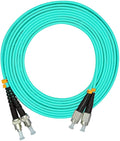 Jeirdus 1Meter 3ft FC to ST Duplex 50/125 10G OM3 Multi-Mode Fiber Optic Cable by Jeirdus