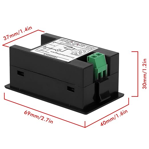 DROK Volt Amp Meter, AC 500V 100A Digital Voltmeter Ammeter Panel, 0.39 Inches - Image 4