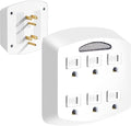 6-Outlet Extender, 3-Prong Ground Wall Tap Adapter by Unknown