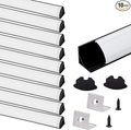 VST 10pack 3.3ft LED Channel, V Shape Diffuser, Aluminum Channel System by VSTLighting
