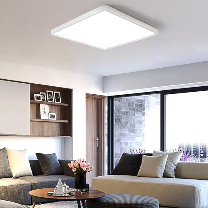 LED Flush Mount Ceiling Light Fixture, 2800K Warm White, 12inch 24W, Slim Flat - Image 7