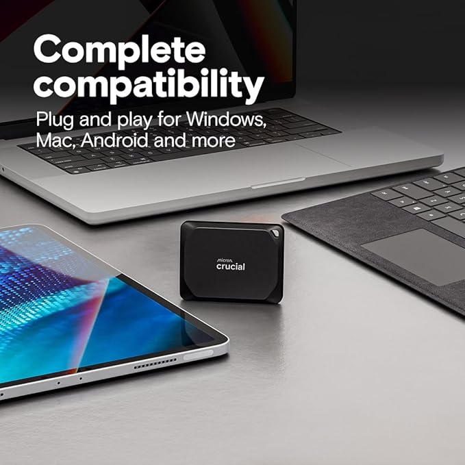 Crucial X10 Pro 1TB Portable SSD, 2000MB/s Write, 3.2 USB-C, External Solid - Image 5