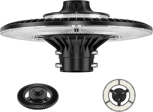100W LED Post Top Light with Photocell, 14000Lm 5000K Circular Area Pole Lights by Unknown