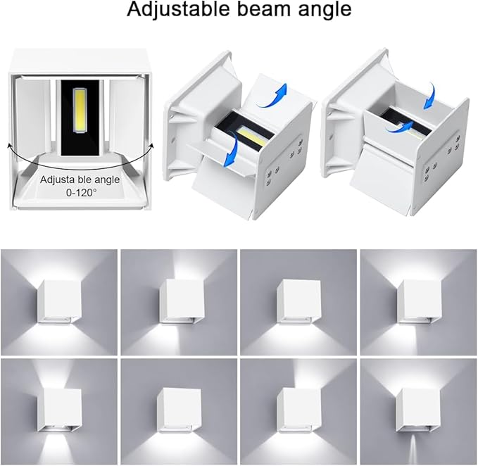 ledmo LED Outdoor Sconses Light Up and Down Wall Lights Aluminum IP65 4.7-Inch - Image 2