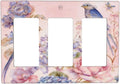 Bvtewkhz Floral Birds Morris 3 Gang Triple Rocker Decorative Outlet Covers by Unknown
