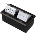 KYHSHJ Dual Pop-Up Floor Electrical Outlet Box Kit，20 Amp Stainless Steel USB by KYHSHJ