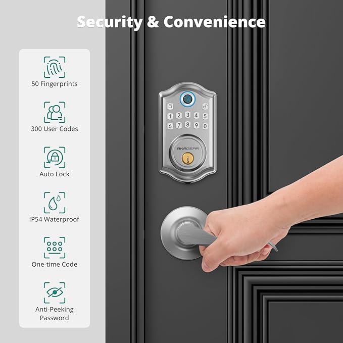 AkaGear DS10 Keyless Entry Door Lock - Image 4