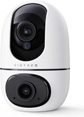 virtavo Indoor Security Camera, Dual-Lens 360° PTZ WiFi Baby Pet Monitor by virtavo