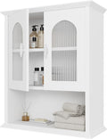 CJL Bathroom Wall Cabinet with Fluted Door, 18.9'' x 23.6'' Medicine Cabinet by Unknown