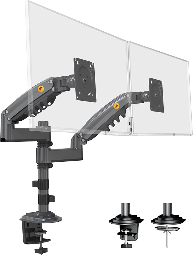 NB North Bayou Dual Monitor Desk Mount Stand Full Motion Swivel Computer by NBNorthBayou