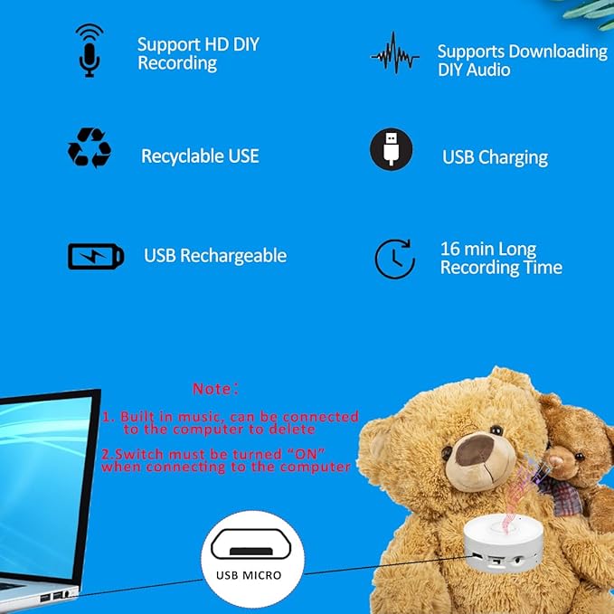 JRGKJCP 16 Minutes Voice Recorder, Record Custom Message - Image 3