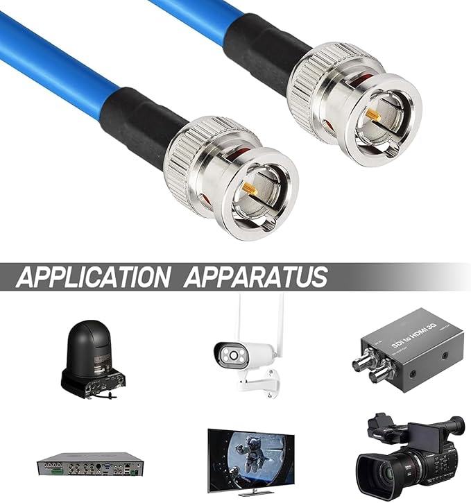Superbat 3G/6G/12G SDI Cable 1ft BNC Jumper Belden 1694A Cable, Supports - Image 2