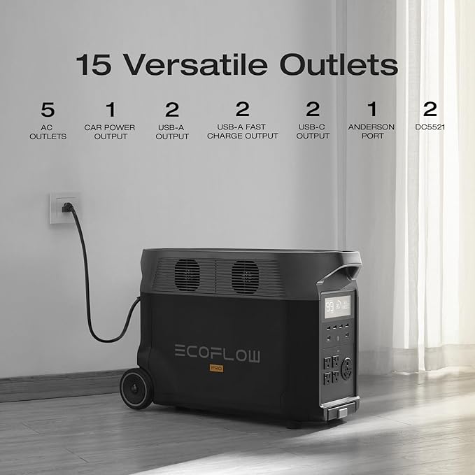 EF ECOFLOW 240V/7200Wh, 7200W Home Battery Backup: 2 DELTA Pro - Image 6