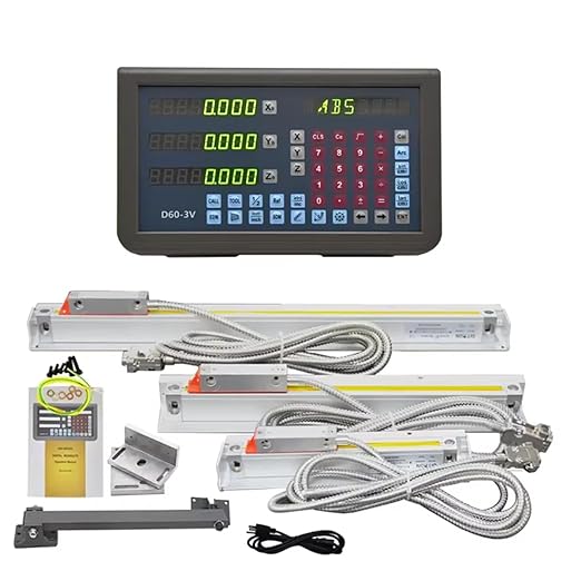 3 Axis Digital Readout DRO for Milling Machine High Accuracy Linear Scale 5um by ANBBINCharger