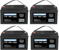 WOXABHSL 4 PCS 12V 100AH Lifepo4 Lithium Battery Up to 15000+ Deep Cycles by WOXABHSL