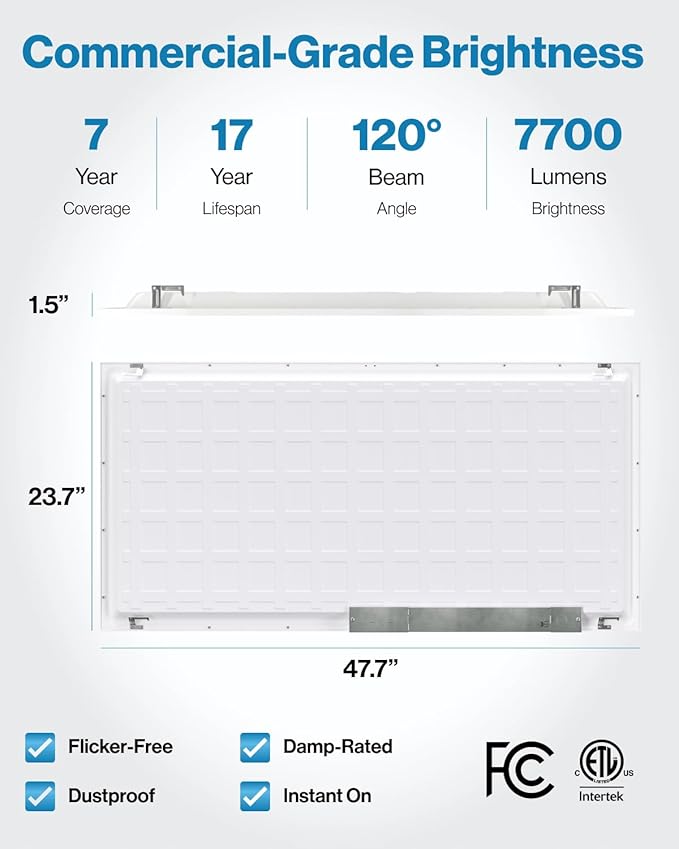 Sunco 12 Pack 2x4 LED Flat Panel Light Drop Ceiling Office Fixture, 7700 LM - Image 6