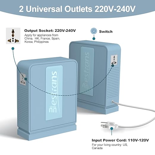 BESTRANS 3000W Step Up Transformer 110v to 220v Converter, Heavy Duty Voltage - Image 3