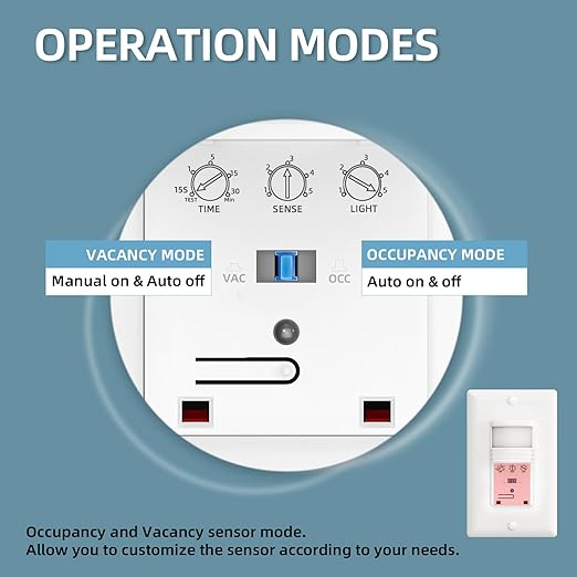 ECOELER Motion Detector Light Switch, PIR Infrared Sensor Switch - Image 2