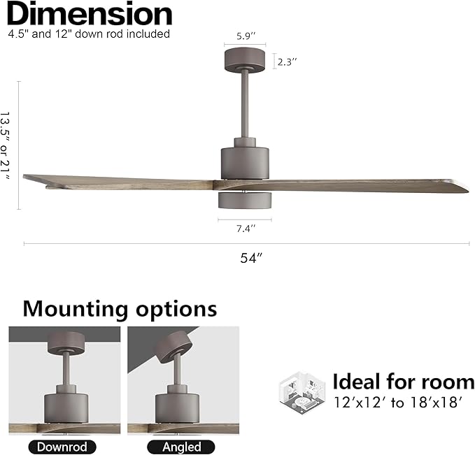 WINGBO 54 Inch DC Ceiling Fan - Image 4