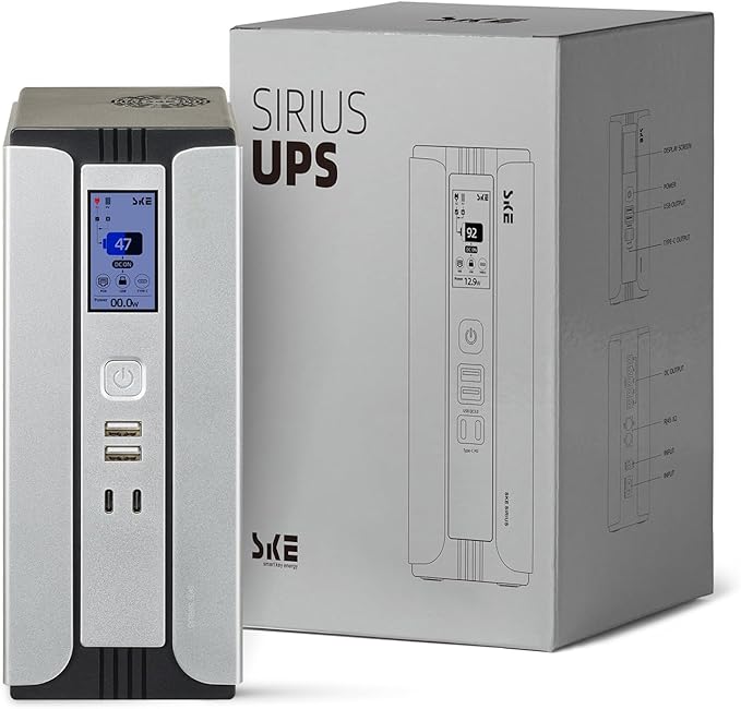 SKE Mini UPS 30000mAh Battery Backup & Surge Protector Uninterruptible Power by SKESMARTKEYENERGY