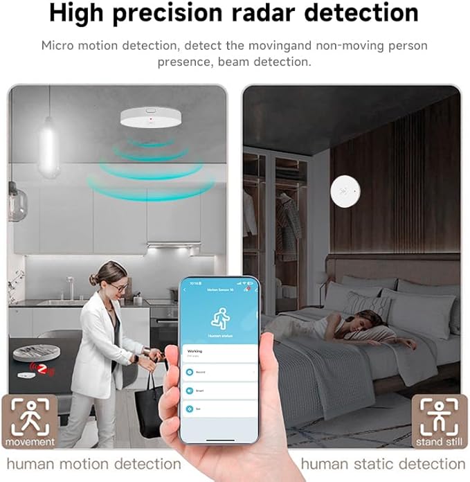 IHSENO Human Presence Sensor, WiFi Wave Radar Real-time Human Motion Detection - Image 2