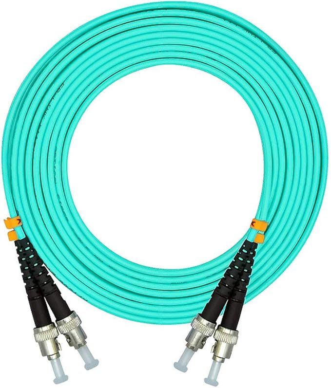 Jeirdus 50Meters 160ft ST to ST Duplex 50/125 10G OM3 Multi-Mode Fiber Optic by Jeirdus