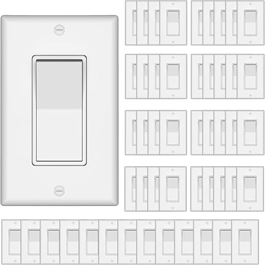 ThunderWay Single Pole Decorator Wall Light Switch by ThunderWay