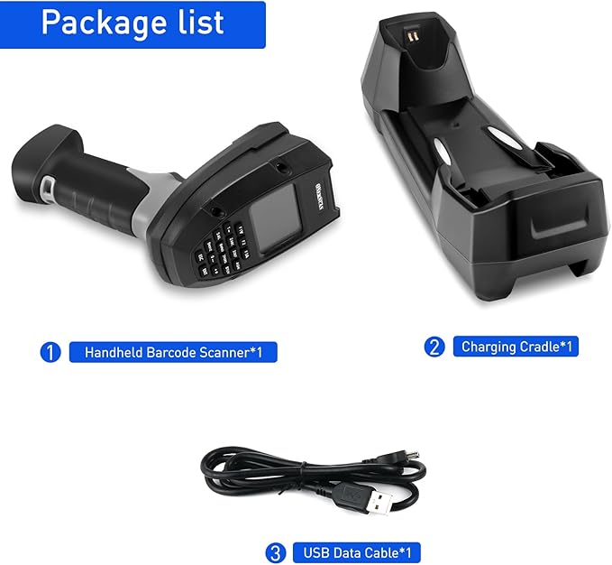 1D 2D Wireless Barcode Scanner, Onewscan Portable Inventory Scanner - Image 7