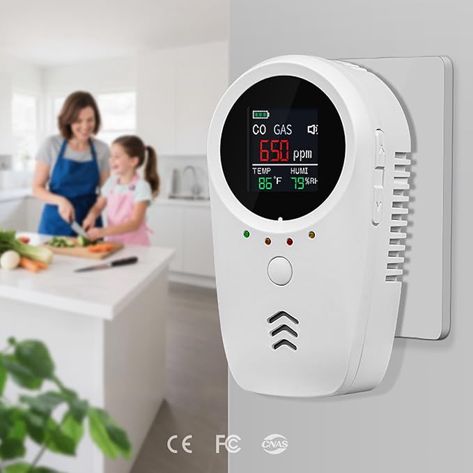 3PCS 5-in-1 Rechargeable Carbon Monoxide & Natural Gas Detectors - Image 2
